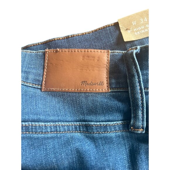 Madewell 9" High-Rise Skinny Jeans Stretch Cotton Blend Denim Medium Wash 34 - Picture 8 of 16
